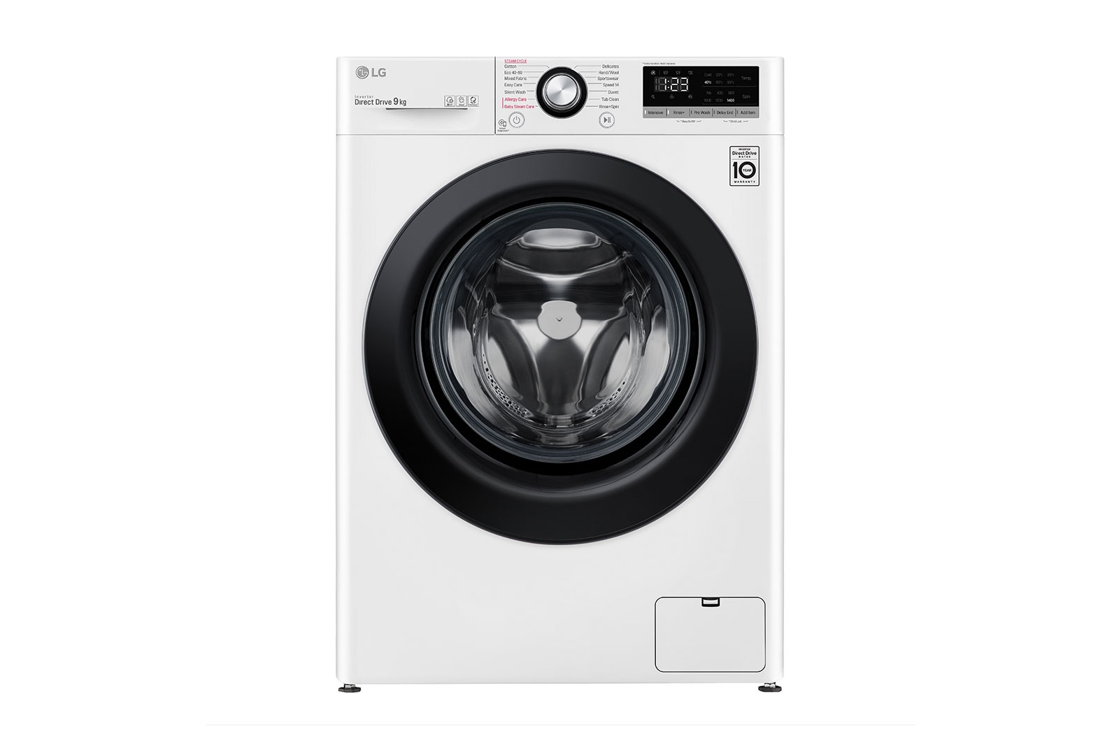 Visning forfra af 9 kg Vaskemaskine(Hvid) - Energiklasse B, AI DD™, Smart Diagnosis™ F4WV409S3WE