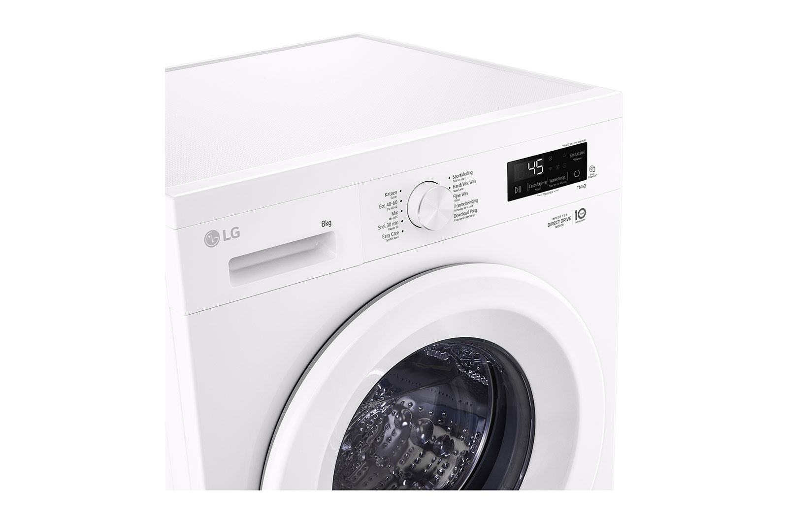 LG 8 kg Vaskemaskin(Hvid) - Steam, Energiklasse A, 6 Motion DD, Smart Diagnosis™ med Wi-Fi, F4X1008NWH