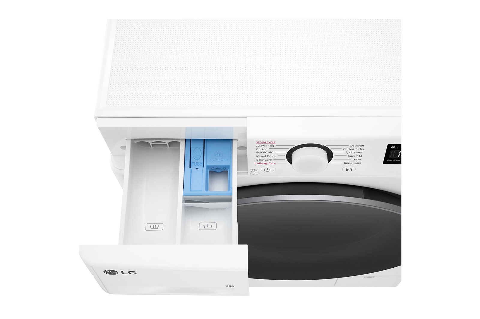 LG 9 kg Vaskemaskin(Hvid) - Steam, Energiklasse A, AI DD™, Smart Diagnosis™ , F4Y5VYP1W