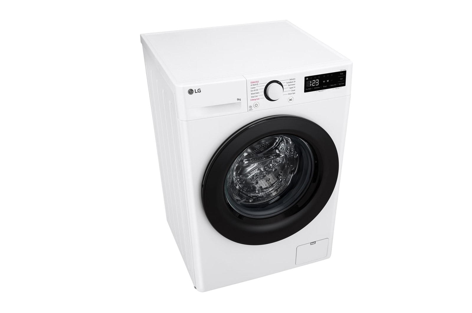LG 9 kg Vaskemaskin(Hvid) - Steam, Energiklasse A, TurboWash360™, AI DD™, Smart Diagnosis™ , F4Y5VYP6WY