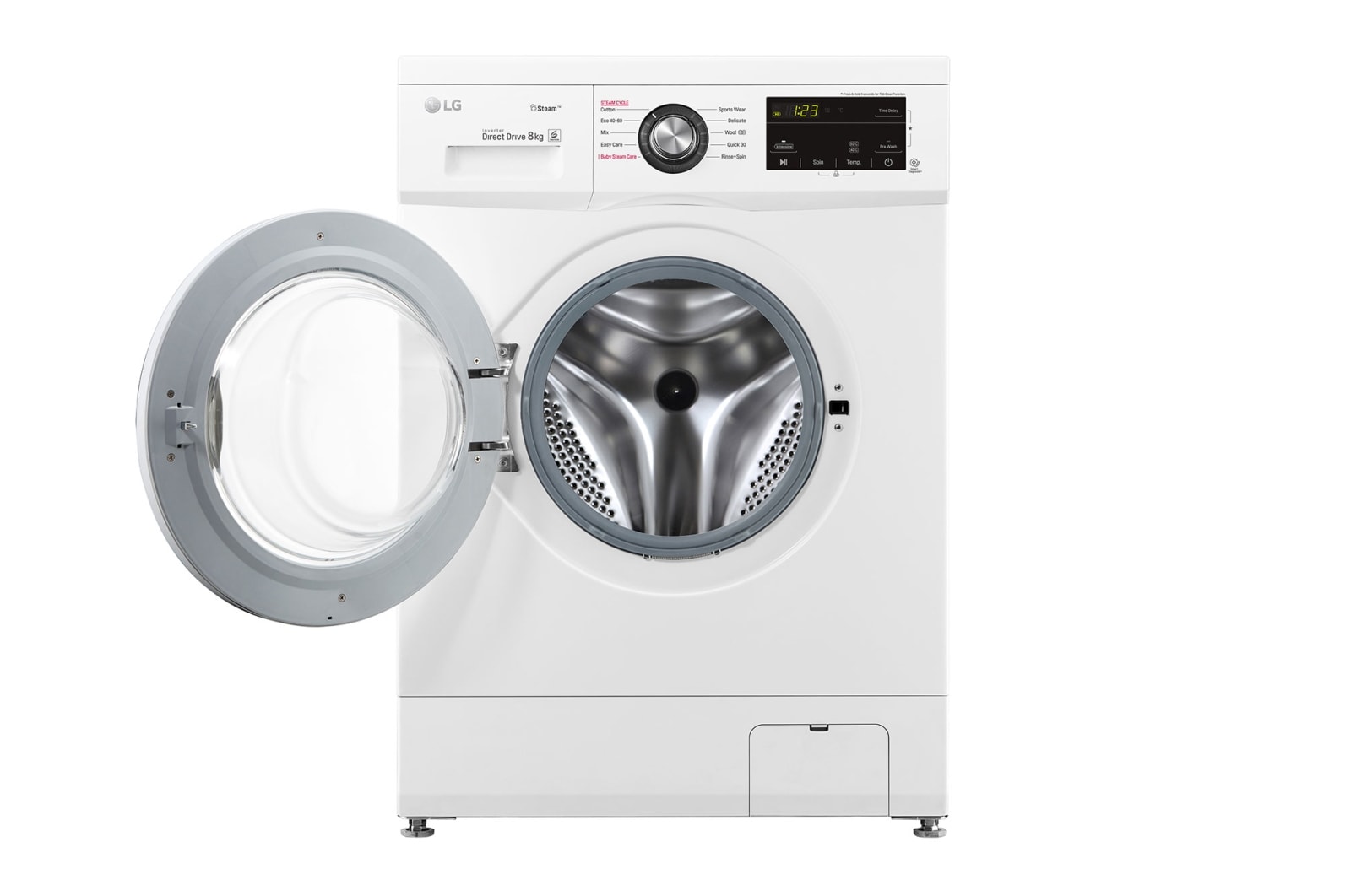 8 kg Vaskemaskine(Hvid) - Steam, Energiklasse D, Smart Diagnosis™