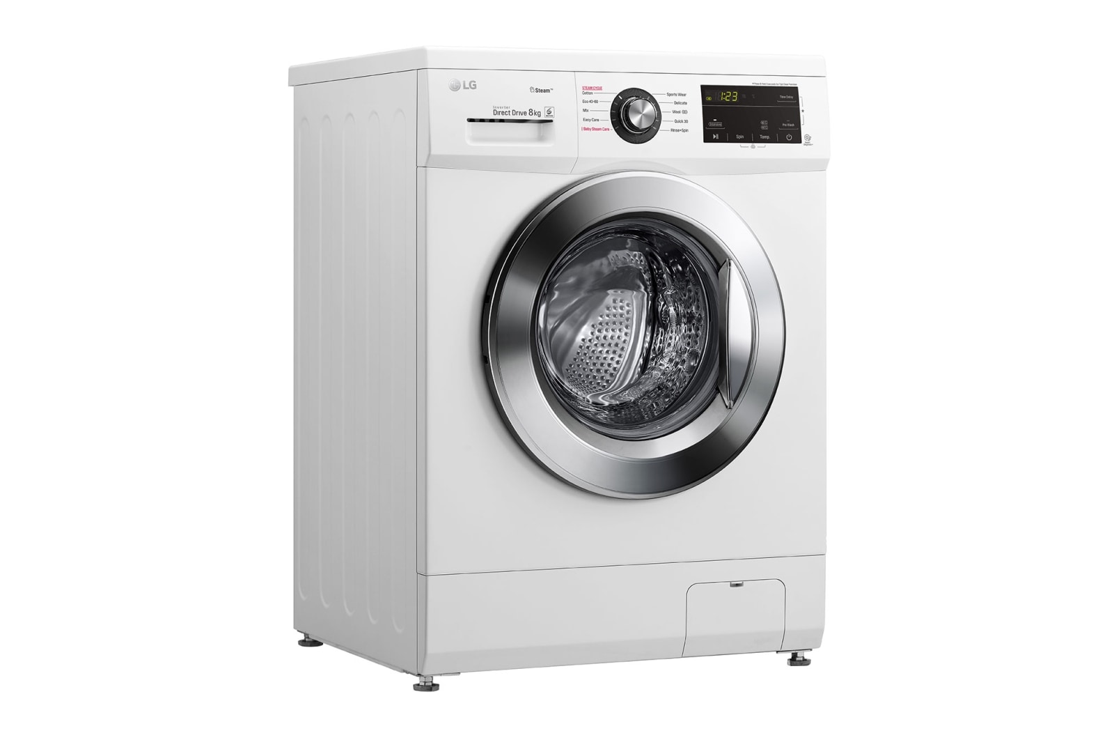8 kg Vaskemaskine(Hvid) - Steam, Energiklasse D, Smart Diagnosis™