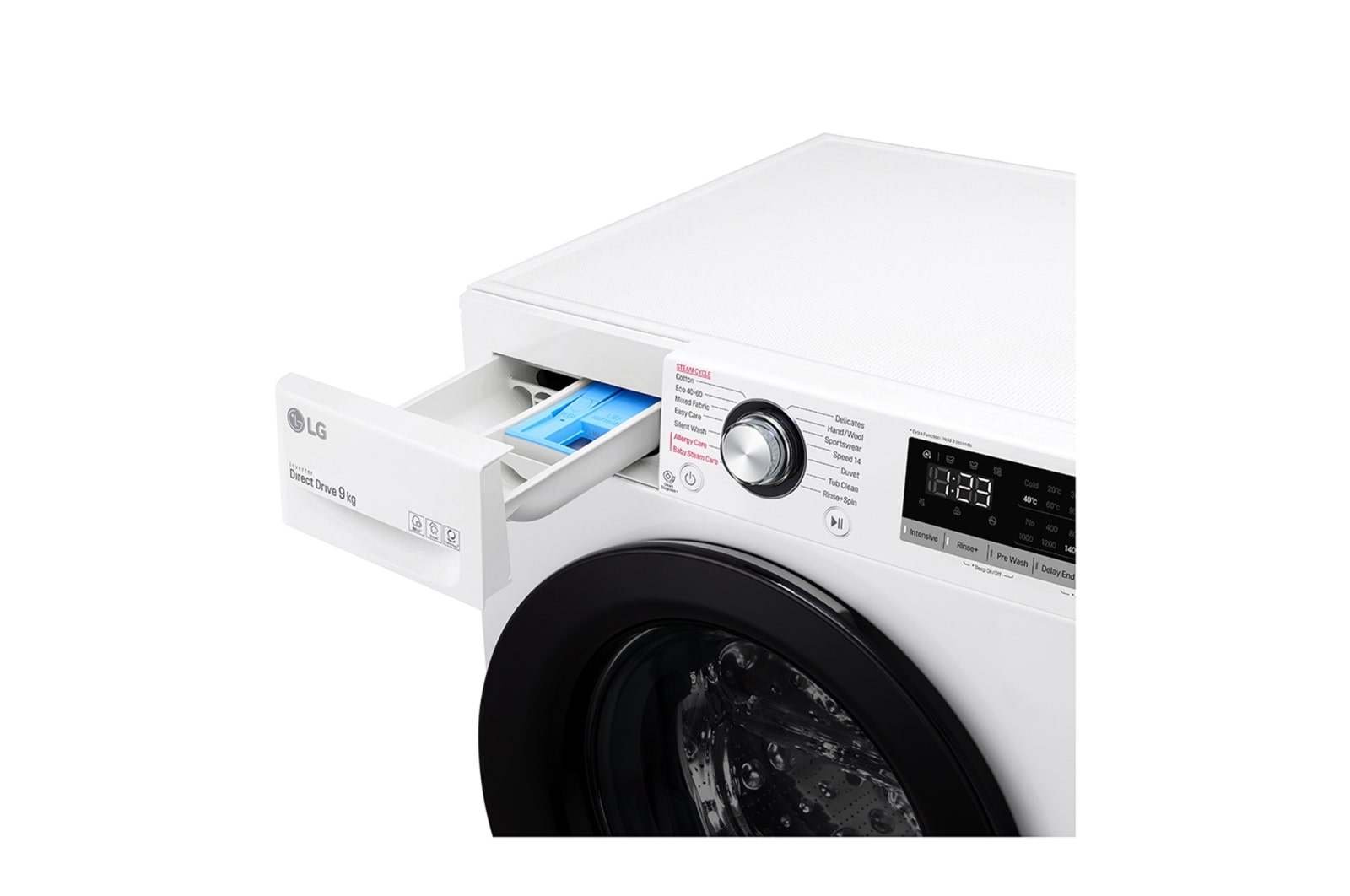 LG 9 kg Vaskemaskine(Hvid) - Steam, Energiklasse B, AI DD™, Smart Diagnosis™, FV50VNS3E