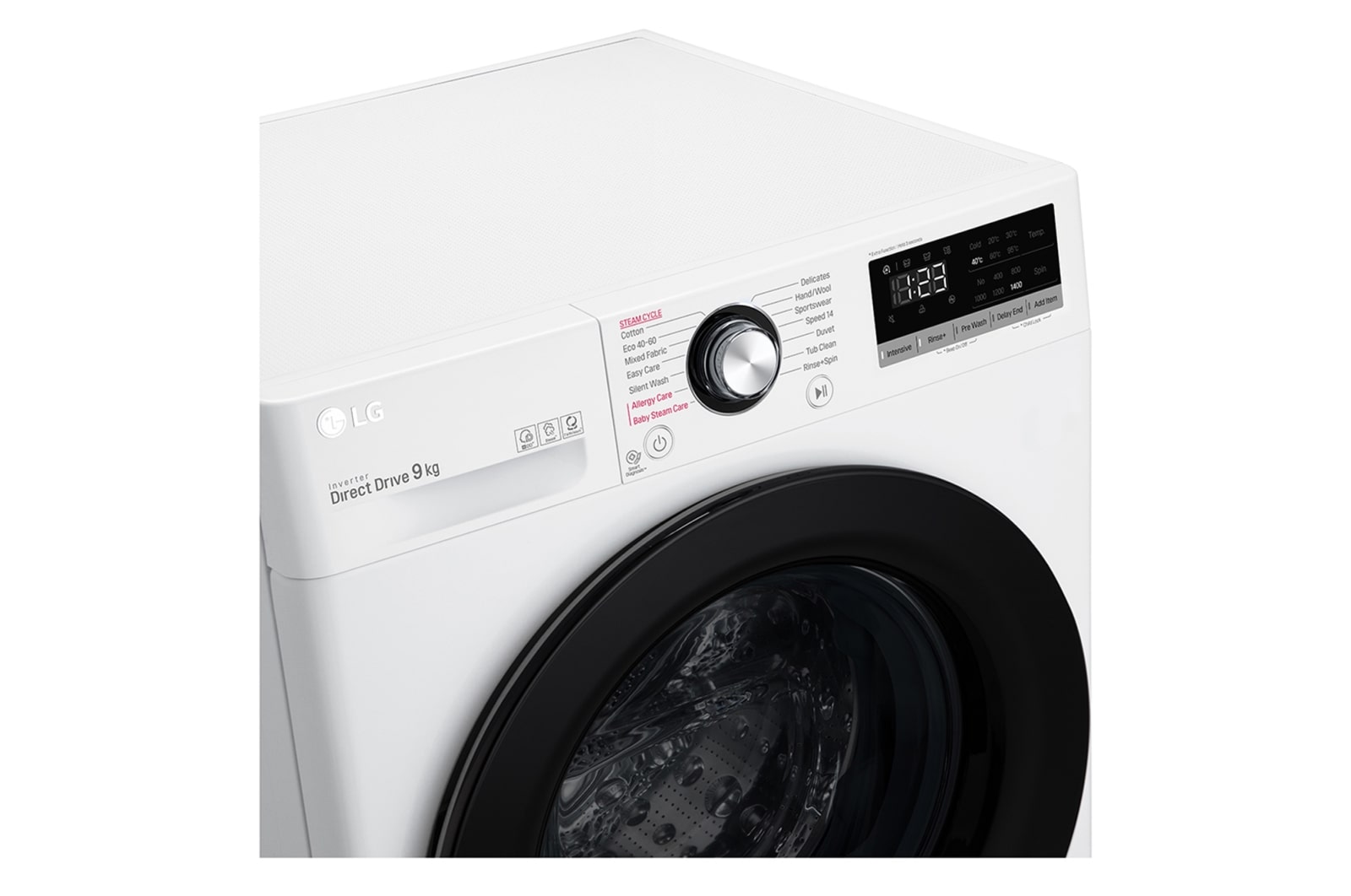LG 9 kg Vaskemaskine(Hvid) - Steam, Energiklasse B, AI DD™, Smart Diagnosis™, FV50VNS3E