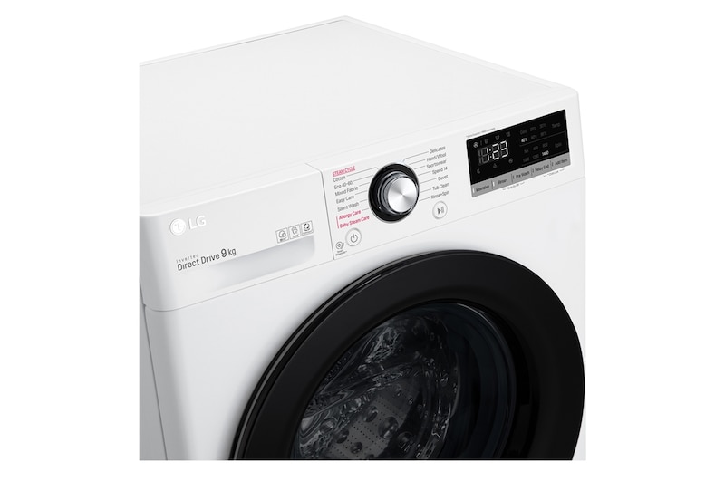 LG 9 kg Vaskemaskine(Hvid) - Steam, Energiklasse B, AI DD™, Smart Diagnosis™, FV50VNS3E