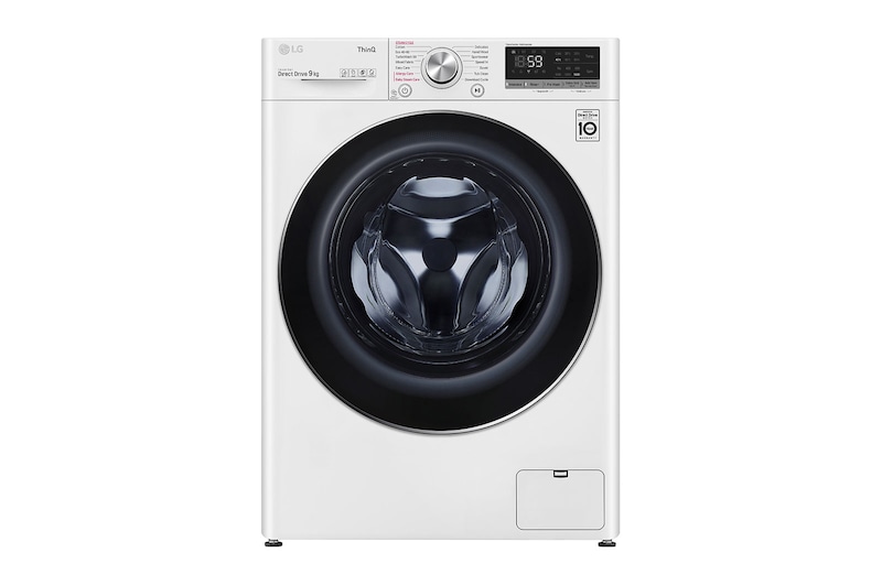 LG 9 kg Vaskemaskin(Hvid) - Steam, Energiklasse A, TurboWash™, AI DD™, Smart Diagnosis™ med Wi-Fi, FV74VNS2WA
