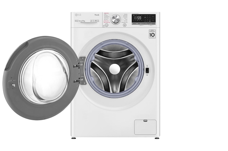 LG 9 kg Vaskemaskin(Hvid) - Steam, Energiklasse A, TurboWash™, AI DD™, Smart Diagnosis™ med Wi-Fi, FV74VNS2WA