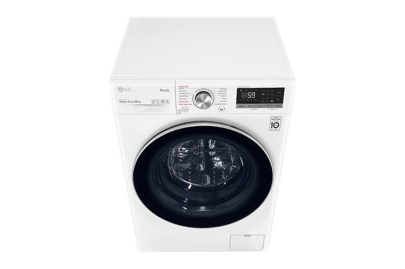 LG 9 kg Vaskemaskin(Hvid) - Steam, Energiklasse A, TurboWash™, AI DD™, Smart Diagnosis™ med Wi-Fi, FV74VNS2WA