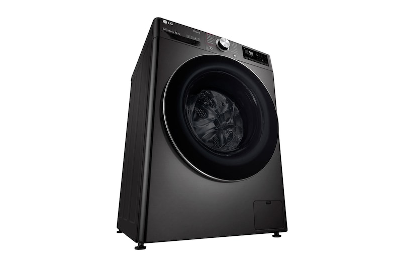 LG 12 kg Vaskemaskin(Sort) - Steam+, Energiklasse A, TurboWash360™, AI DD™, Smart Diagnosis™ med Wi-Fi, FV90BNS2BE