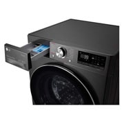 LG 12 kg Vaskemaskin(Sort) - Steam+, Energiklasse A, TurboWash360™, AI DD™, Smart Diagnosis™ med Wi-Fi, FV90BNS2BE