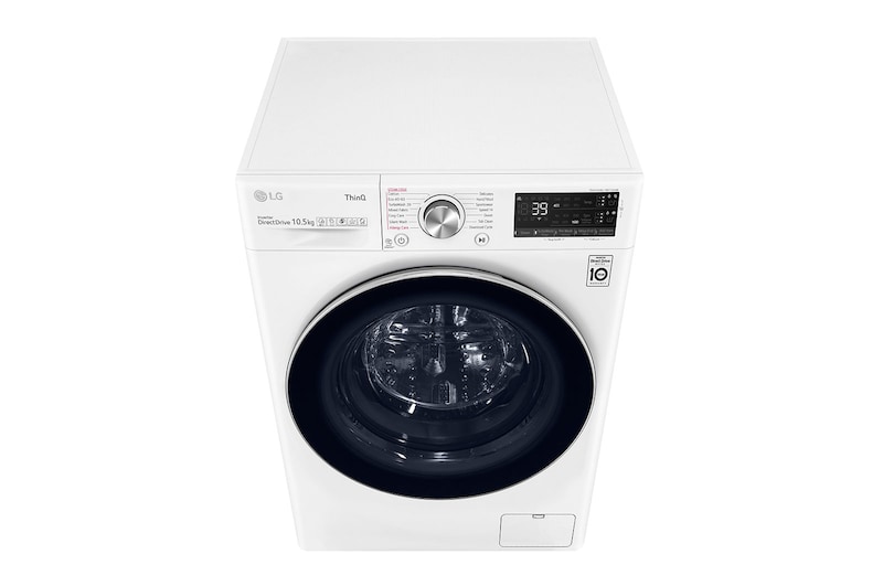 LG 10.5 kg Vaskemaskin(Hvid) - Auto Dose, Steam, Energiklasse A, TurboWash360™, AI DD™, Smart Diagnosis™ med Wi-Fi, FV96JNS2QA