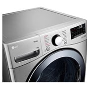 LG 17 kg Vaskemaskine(Stainless Silver) - Steam, Energiklasse E, TurboWash™, Smart Diagnosis™ med Wi-Fi, FVB17NS2TE