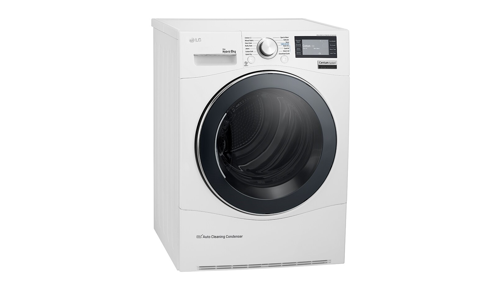 LG 8-Kg Centum System™  Eco Hybrid Tørretumbler Varmepumpeteknologi, RC8084AV3W