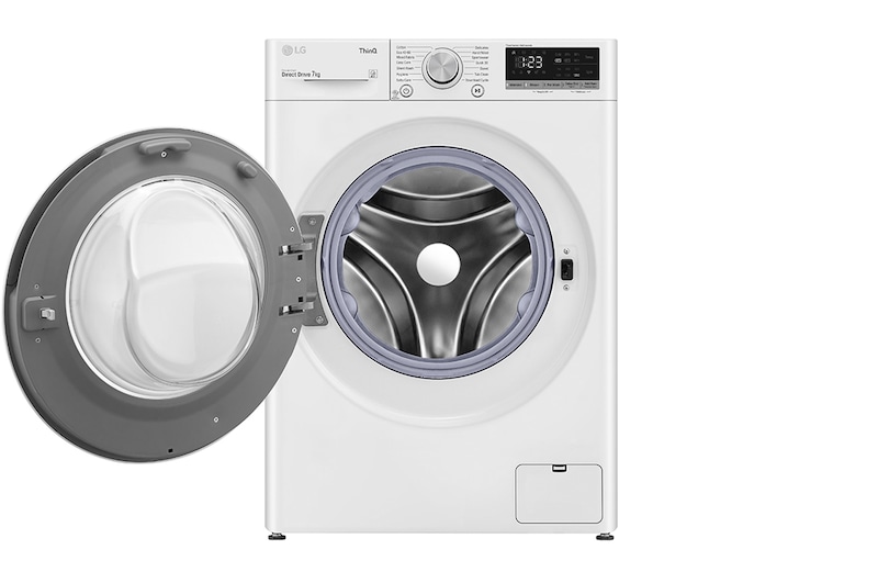 LG 7 kg Vaskemaskine(Hvid) - Energiklasse D, AI DD™, Smart Diagnosis™, P2A3QN1WSE