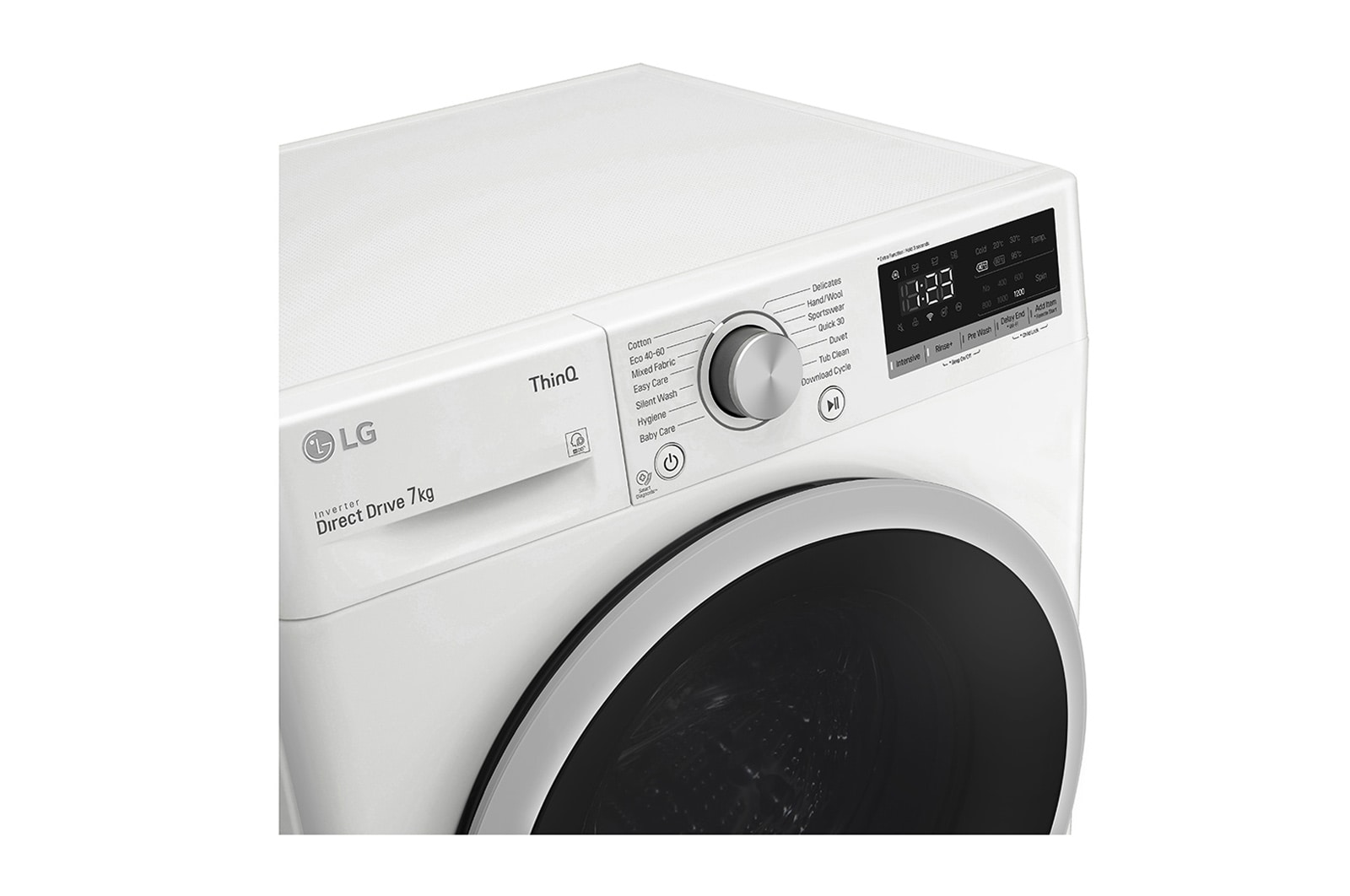 LG 7 kg Vaskemaskine(Hvid) - Energiklasse D, AI DD™, Smart Diagnosis™, P2A3QN1WSE