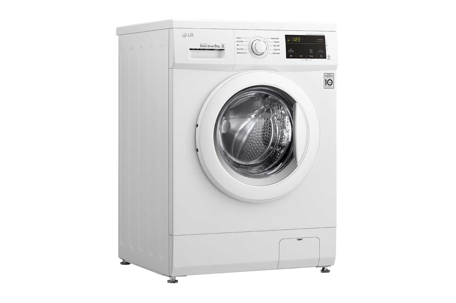 LG 8 kg Vaskemaskine(Hvid) - Energiklasse D, 6 Motion Direct Drive, Smart Diagnosis™, P4AMTN0W