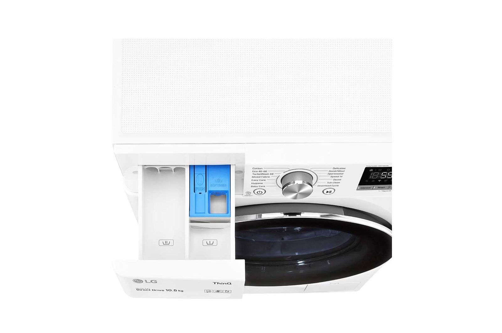 LG 10.5 kg Vaskemaskine(Hvid) - Energiklasse B, TurboWash™, AI DD™, Smart Diagnosis™ med Wi-Fi, P4AQJN1WE