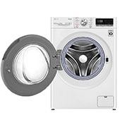 LG 9 kg / 6 kg Kombineret vaskemaskine/tørretumbler(Hvid) - Steam, Energiklasse E, TurboWash™, AI DD™, Smart Diagnosis™ med Wi-Fi, CV50V6S2EE