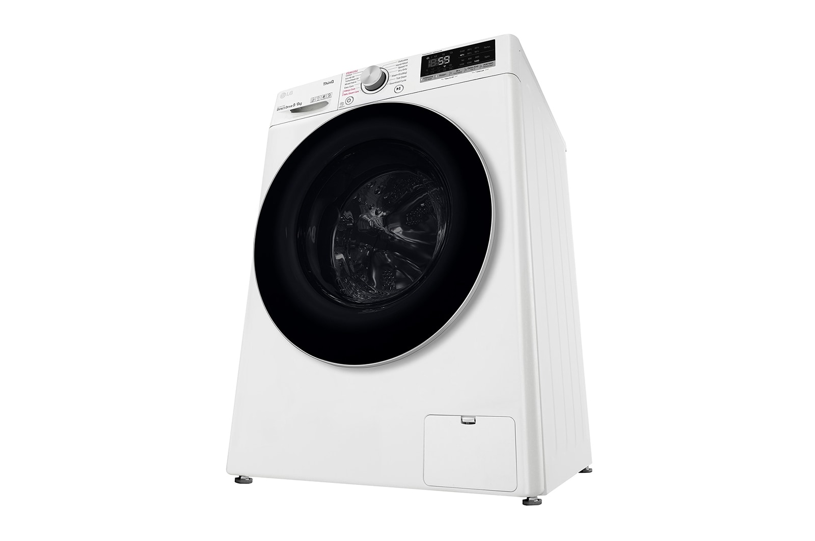 9 kg / 6 kg Kombineret vaskemaskine/tørretumbler(Hvid) - Steam, Energiklasse E, TurboWash™, AI DD™, Smart Diagnosis™ med Wi-Fi