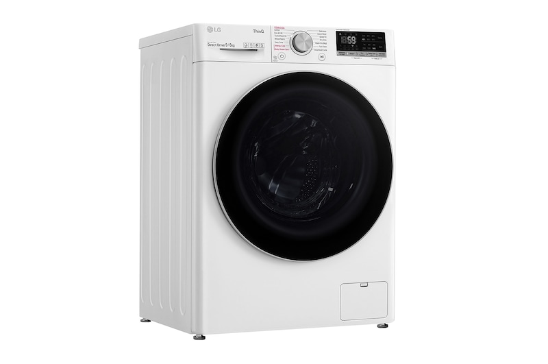 9 kg / 6 kg Kombineret vaskemaskine/tørretumbler(Hvid) - Steam, Energiklasse E, TurboWash™, AI DD™, Smart Diagnosis™ med Wi-Fi