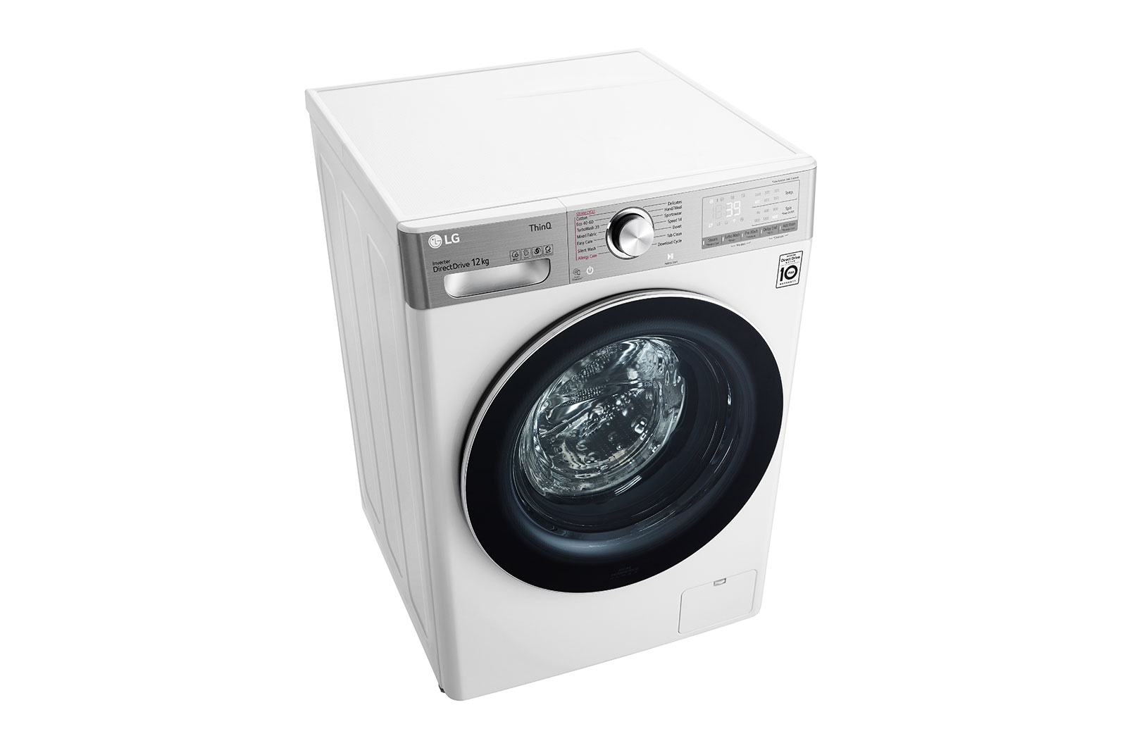 LG 12 kg Vaskemaskin(Hvid) - Steam+, Energiklasse A, TurboWash360™, AI DD™, Smart Diagnosis™ med Wi-Fi, P4AVBS2WE