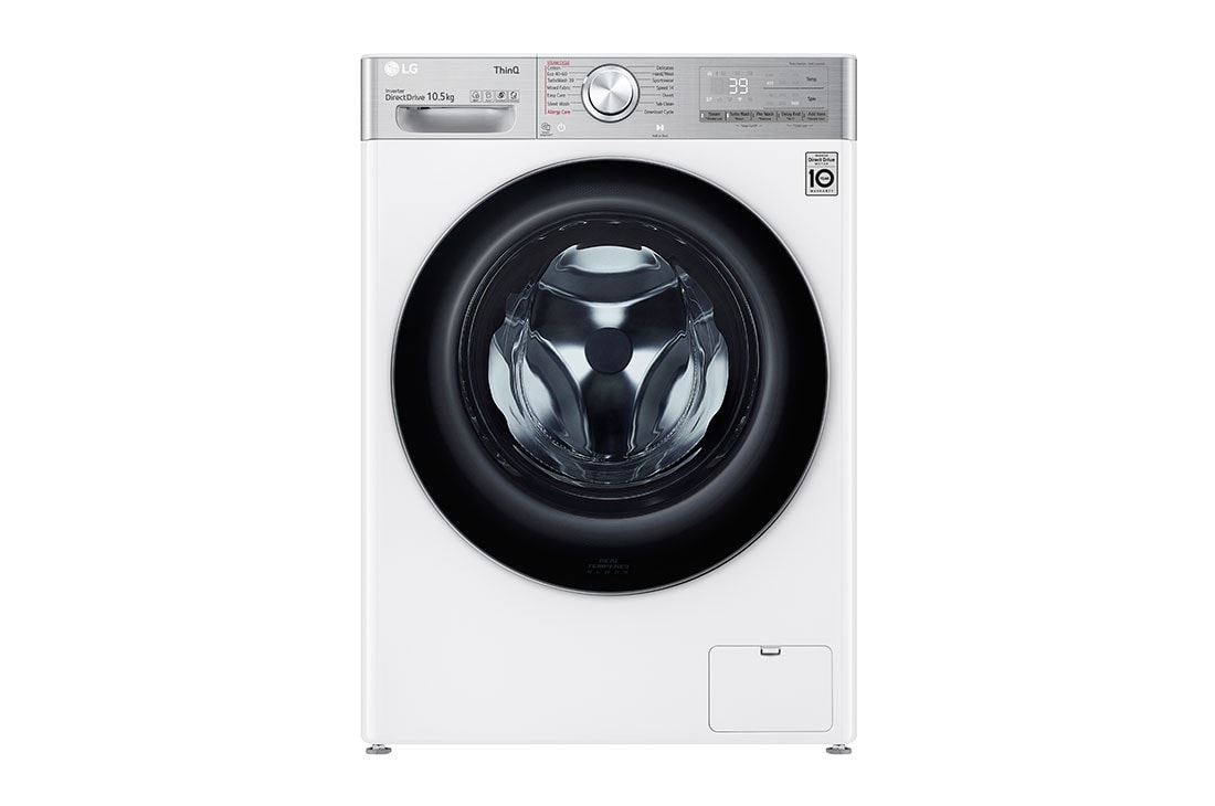 LG 10.5 kg Vaskemaskin(Hvid) - Steam+, Energiklasse A, TurboWash360™, AI DD™, Smart Diagnosis™ med Wi-Fi, P4AVJS2WE