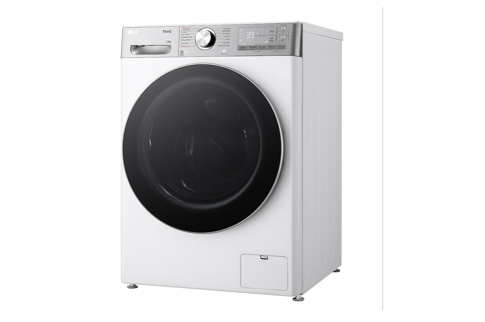LG 13 kg Vaskemaskin(Hvid) - Auto Dose, Steam+, Energiklasse A, TurboWash360™, AI DD™, Smart Diagnosis™ med Wi-Fi, P4Y9LAP2W