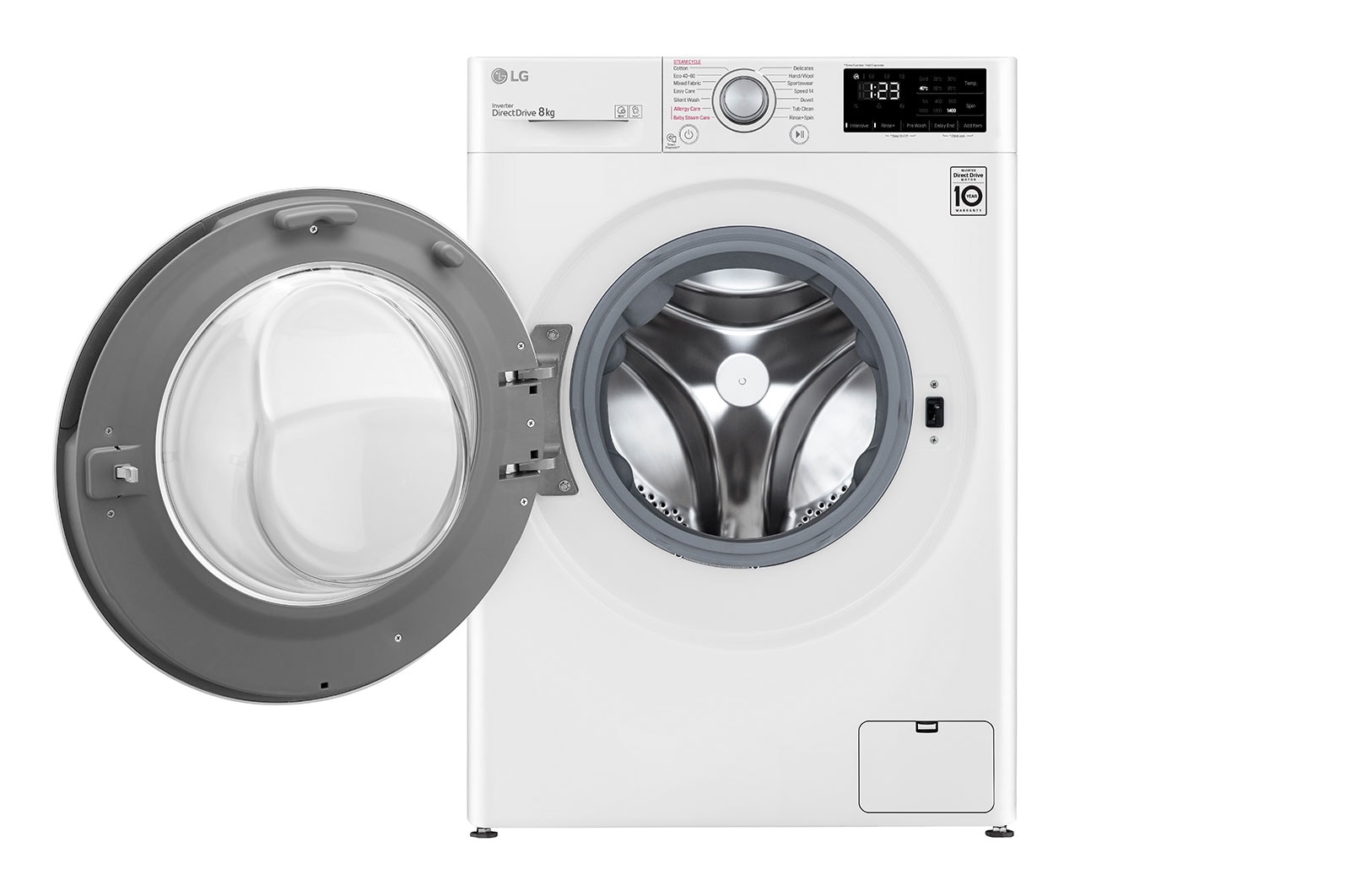 LG 8 kg Vaskemaskine(Hvid) - Steam, Energiklasse C, AI DD™, Smart Diagnosis™, K4WV408S0WE