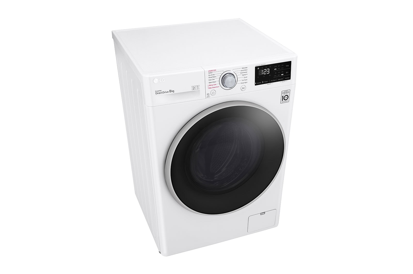 LG 8 kg Vaskemaskine(Hvid) - Steam, Energiklasse C, AI DD™, Smart Diagnosis™, K4WV408S0WE