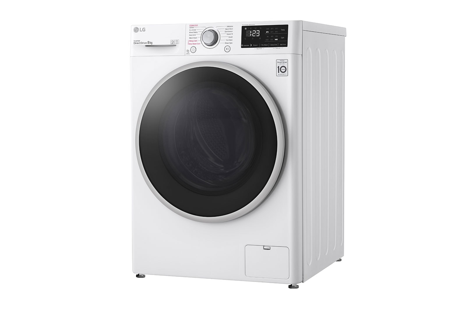 LG 8 kg Vaskemaskine(Hvid) - Steam, Energiklasse C, AI DD™, Smart Diagnosis™, K4WV408S0WE