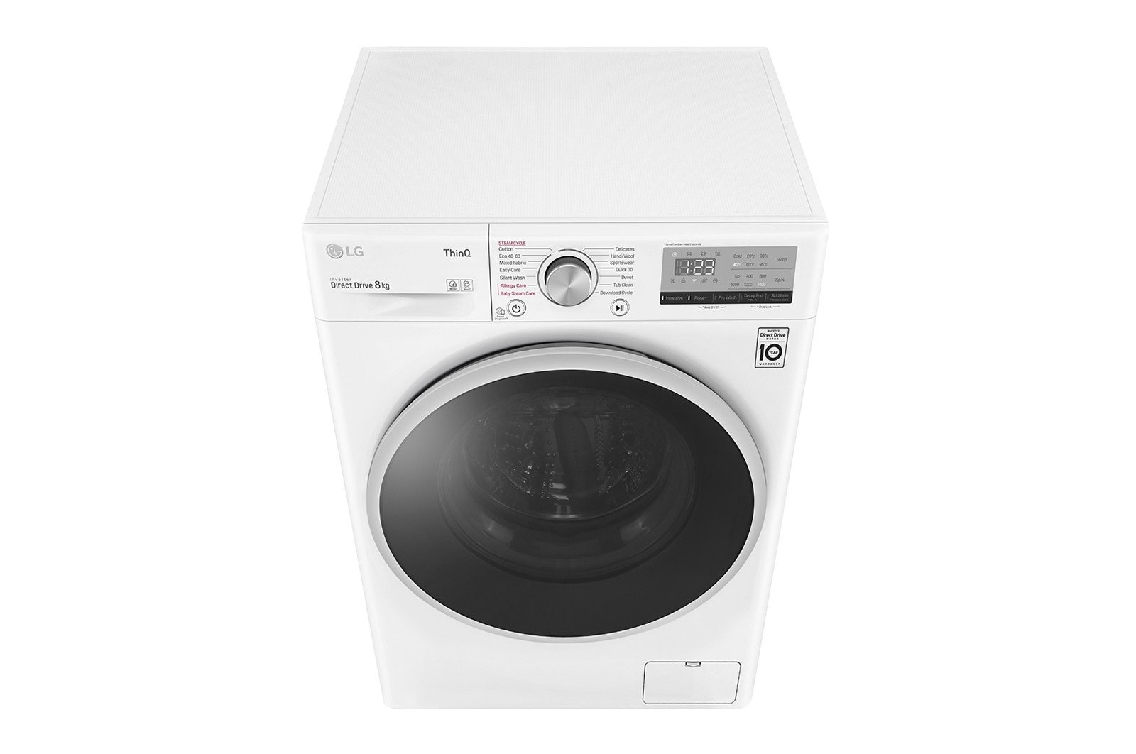 LG 8 kg Vaskemaskine(Hvid) - Steam, Energiklasse D, AI DD™, Smart Diagnosis™ med Wi-Fi, W4WV408S1W