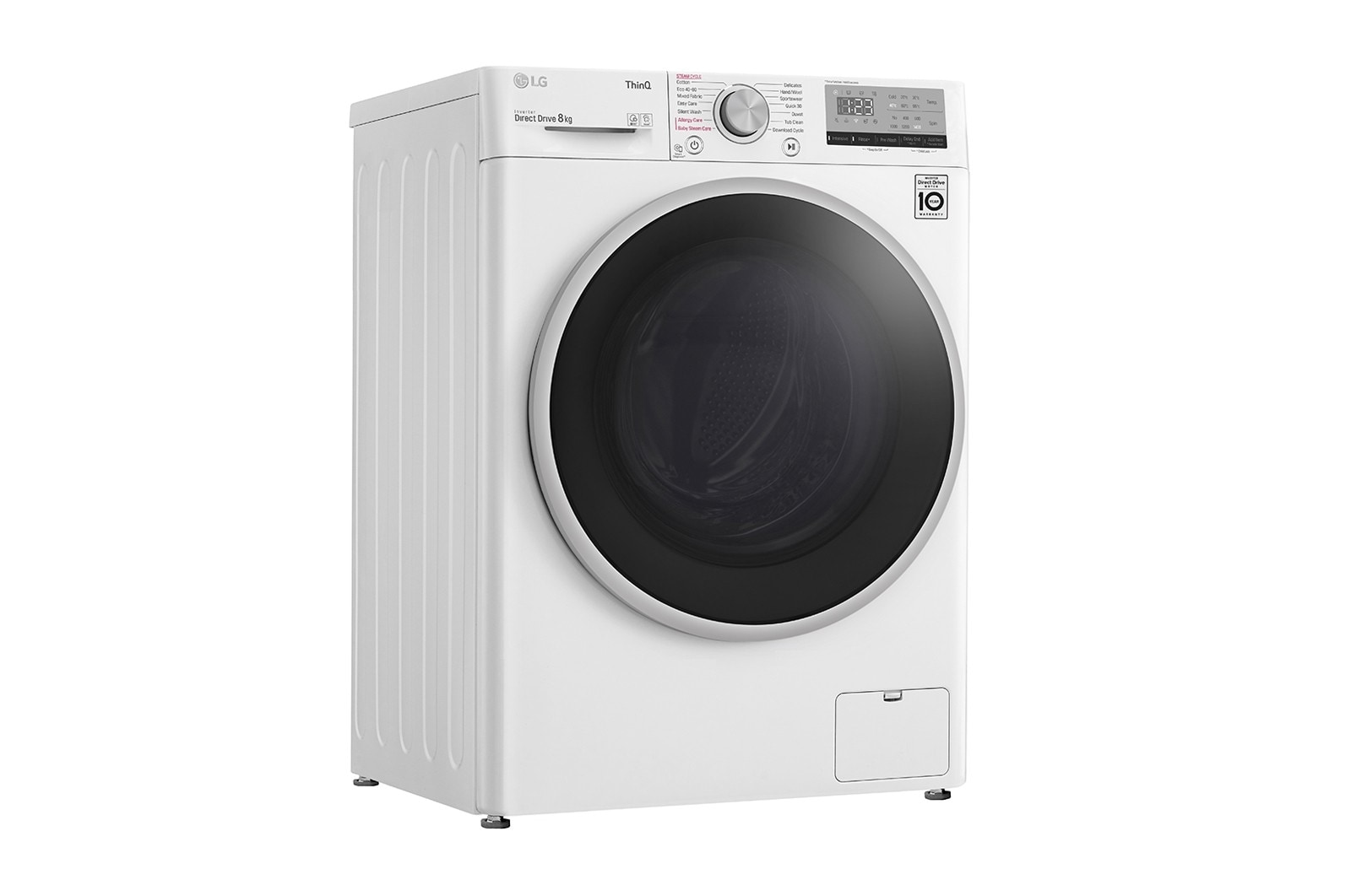 LG 8 kg Vaskemaskine(Hvid) - Steam, Energiklasse D, AI DD™, Smart Diagnosis™ med Wi-Fi, W4WV408S1W