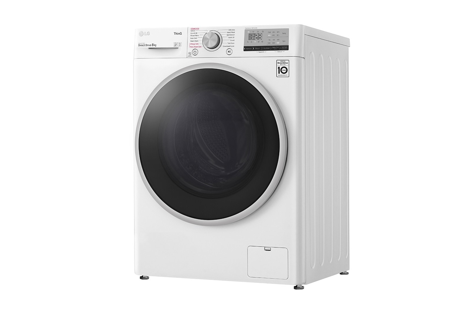 LG 8 kg Vaskemaskine(Hvid) - Steam, Energiklasse D, AI DD™, Smart Diagnosis™ med Wi-Fi, W4WV408S1W