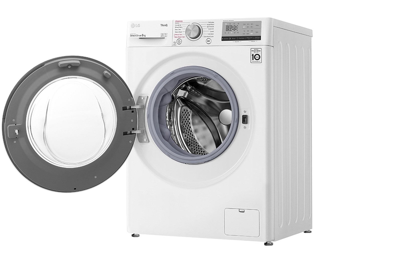 LG 8 kg Vaskemaskine(Hvid) - Steam, Energiklasse D, AI DD™, Smart Diagnosis™ med Wi-Fi, W4WV408S1W