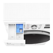 LG 8 kg Vaskemaskine(Hvid) - Steam, Energiklasse D, AI DD™, Smart Diagnosis™ med Wi-Fi, W4WV408S1W