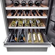 LG SIGNATURE - 420L InstaView Door™ in Door Wine Cellar (Noble Steel) - Energiklasse E, 65 vinflasker og Smart Diagnosis™ med Wi-Fi, LSR200W