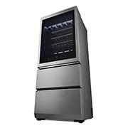LG SIGNATURE - 420L InstaView Door™ in Door Wine Cellar (Noble Steel) - Energiklasse E, 65 vinflasker og Smart Diagnosis™ med Wi-Fi, LSR200W