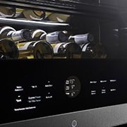 LG SIGNATURE - 420L InstaView Door™ in Door Wine Cellar (Noble Steel) - Energiklasse E, 65 vinflasker og Smart Diagnosis™ med Wi-Fi, LSR200W