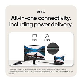 27" QHD IPS-skærm med USB-C