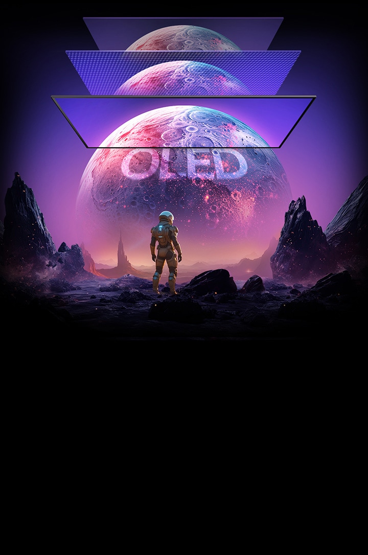 Billeder af planeter vises lysere og klarere på LG OLED-skærme.