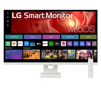 Visning forfra af LG 31,5" 4K UHD smart-skærm med webOS 32U721SA-W