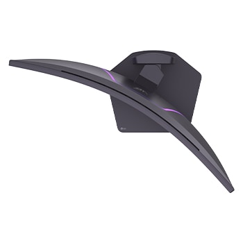 side view of a tilted monitor