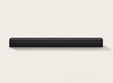 En sort soundbar