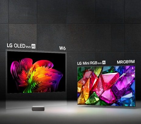 تعرض LG True Wireless TV مجموعتها من المنتجات التي تضم تلفزيون LG OLED evo AI W6 Wallpaper وتلفزيون LG Mini RGB evo AI MRGB9M True Wireless، واللذين تم ترتيبهما حول وحدة Zero Connect Box المركزية، حيث توفر كل شاشة جودة صورة خالية من أي تشويش بصري.