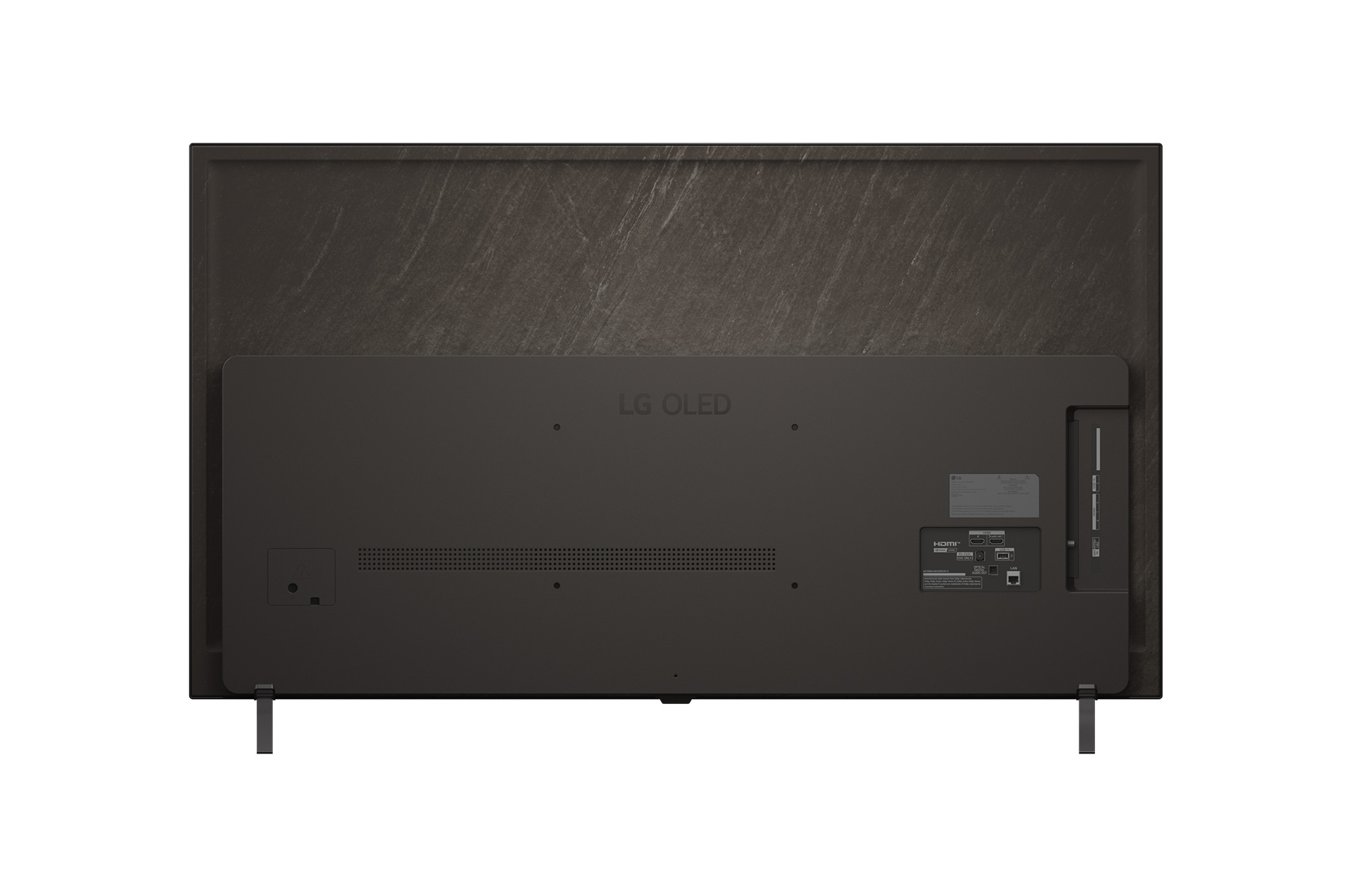 Rear view of LG OLED AI B5 4K Smart TV.