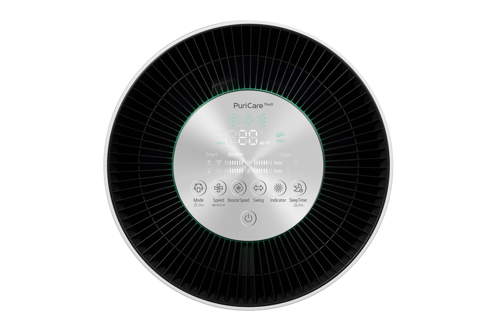 LG جهاز PuriCare من إل جي بمساحة تغطية تبلغ 100م²، ترشيح مكون من 6 خطوات، مستشعر PM 1.0، مروحة داعم نظيفة, AS10GDWH0