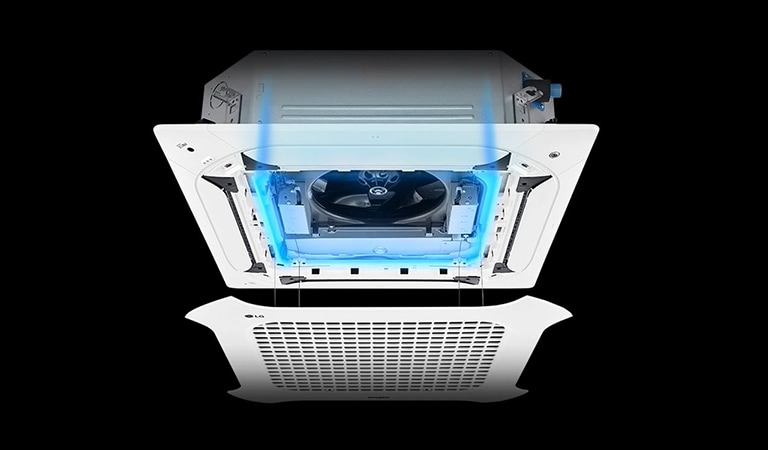 Airconditioner with and without air deflectors