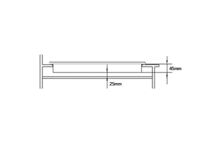 LG موقد غاز مسطح مدمج , 4 شعلات, ستانلس-60CM, HU641BBG