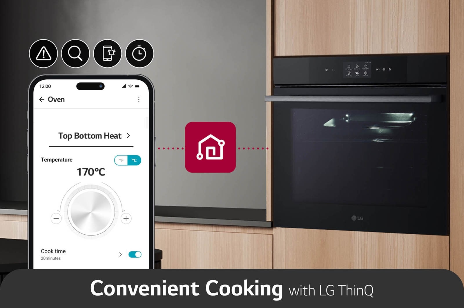 LG فرن InstaView سعة 76 لترًا والطهي بالبخار, WSED7667M