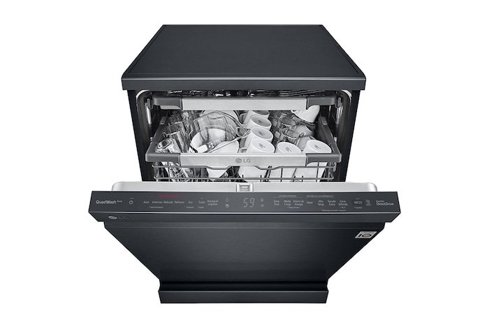 LG غسالة صحون إل جي بالبخار ™QuadWash ،إعداد المكان14، تقنية EasyRack™ Plus، محرك الدفع المباشر، تقنية ™ThinQ, DFC335HM